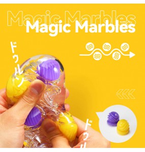 TENGA - Bobble Masturbator Cup (Yellow - Magic Marbles)